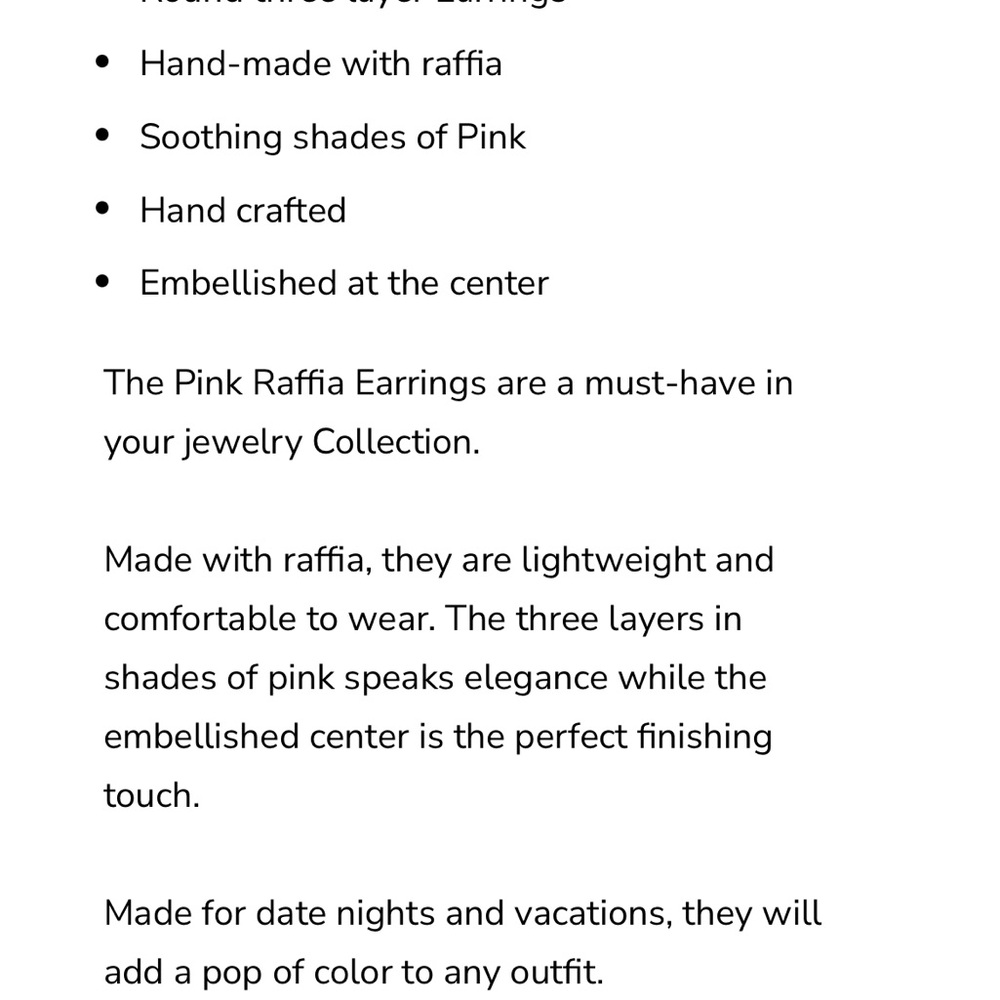 America & Beyond Pink tiered cascade raffia fan earrings - Picture 8 of 8
